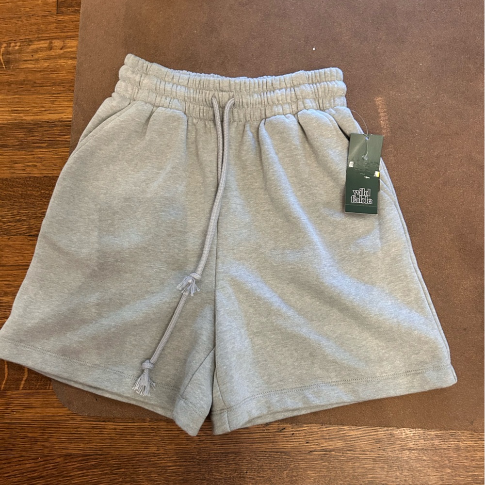 Gray Drawstring Shorts